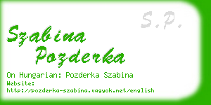 szabina pozderka business card